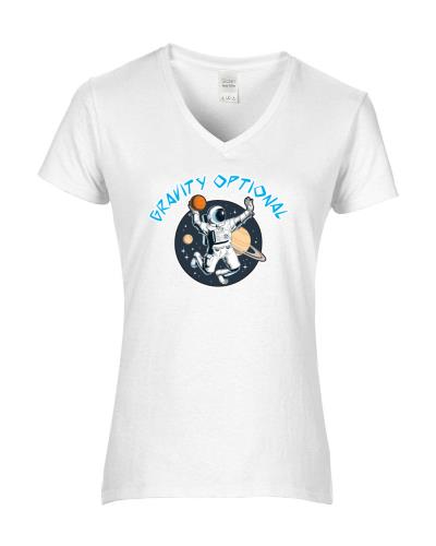 Epic Ladies Gravity Optional V-Neck Graphic T-Shirts. Free shipping.  Some exclusions apply.