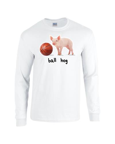 Epic Basketball Hog Long Sleeve Cotton Graphic T-Shirts. Free shipping.  Some exclusions apply.