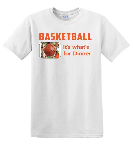 Epic Adult/Youth BBall for Dinner Cotton Graphic T-Shirts. Free shipping.  Some exclusions apply.