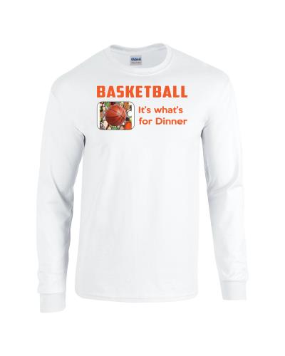 Epic BBall for Dinner Long Sleeve Cotton Graphic T-Shirts. Free shipping.  Some exclusions apply.