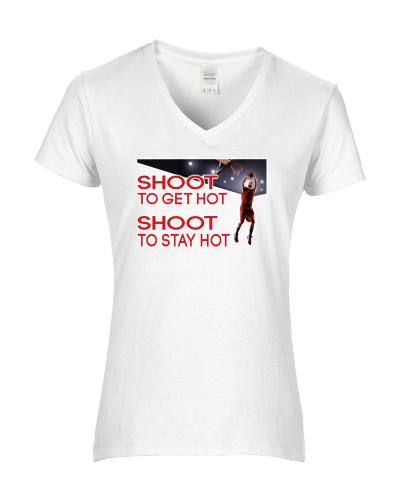 Epic Ladies Shoot to Get Hot V-Neck Graphic T-Shirts. Free shipping.  Some exclusions apply.