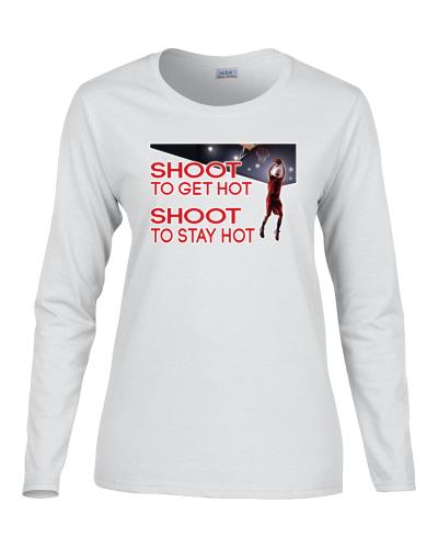 Epic Ladies Shoot to Get Hot Long Sleeve Graphic T-Shirts. Free shipping.  Some exclusions apply.