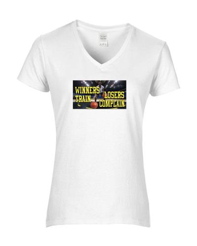 Epic Ladies Winners Train V-Neck Graphic T-Shirts. Free shipping.  Some exclusions apply.