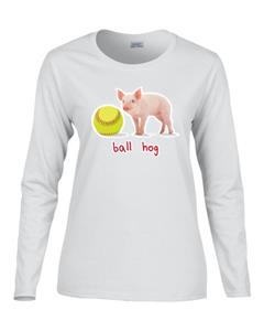 Epic Ladies Softball Hog Long Sleeve Graphic T-Shirts. Free shipping.  Some exclusions apply.