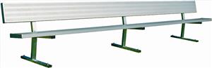 Bison Aluminum Player Benches With Backrest