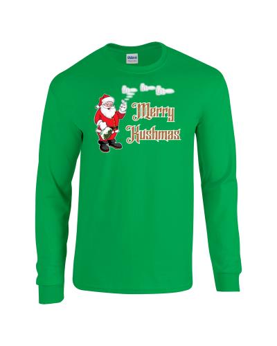 Epic Merry Kushmas Long Sleeve Cotton Graphic T-Shirts. Free shipping.  Some exclusions apply.