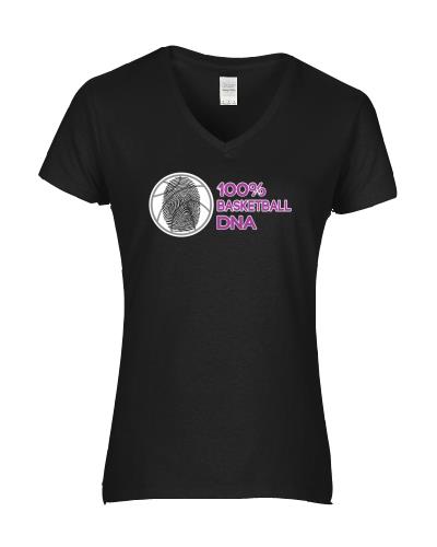 Epic Ladies Basketball DNA V-Neck Graphic T-Shirts. Free shipping.  Some exclusions apply.