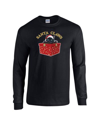 Epic Santa Claws Long Sleeve Cotton Graphic T-Shirts. Free shipping.  Some exclusions apply.