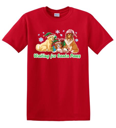 Epic Adult/Youth Santa Paws Cotton Graphic T-Shirts. Free shipping.  Some exclusions apply.