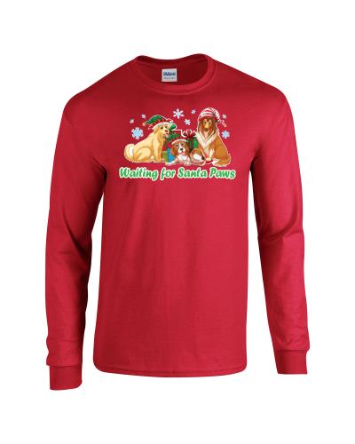 Epic Santa Paws Long Sleeve Cotton Graphic T-Shirts