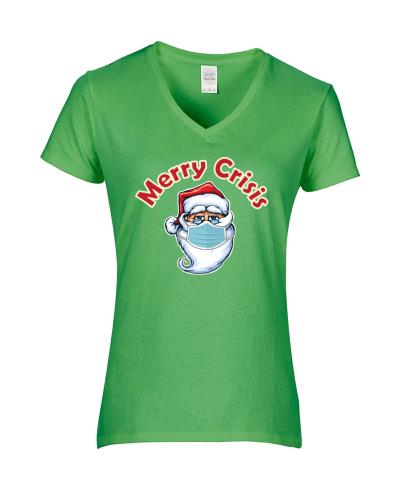 Epic Ladies Merry Crisis V-Neck Graphic T-Shirts. Free shipping.  Some exclusions apply.