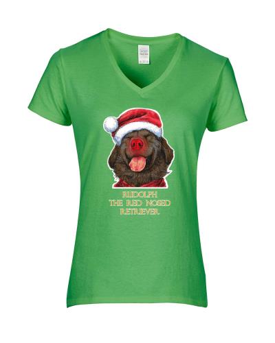 Epic Ladies Red Nosed Lab V-Neck Graphic T-Shirts. Free shipping.  Some exclusions apply.