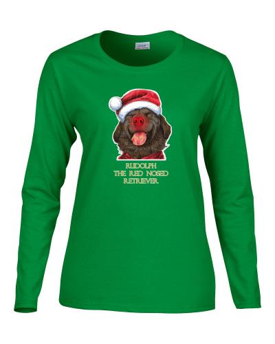 Epic Ladies Red Nosed Lab Long Sleeve Graphic T-Shirts. Free shipping.  Some exclusions apply.