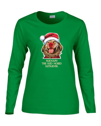 Epic Ladies Red Nosed Golden Long Sleeve Graphic T-Shirts. Free shipping.  Some exclusions apply.