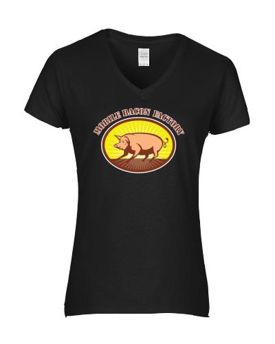 Epic Ladies Mobile Bacon V-Neck Graphic T-Shirts - Soccer Equipment and ...