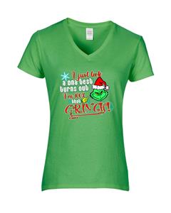 Epic Ladies 100% that Grinch V-Neck Graphic T-Shirts. Free shipping.  Some exclusions apply.