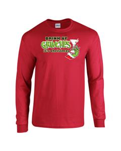 Epic Drink up Grinches Long Sleeve Cotton Graphic T-Shirts. Free shipping.  Some exclusions apply.
