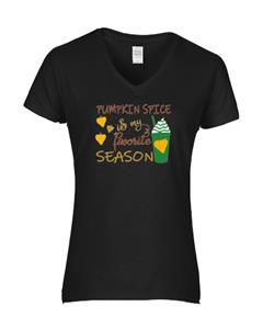 Epic Ladies Pumpkin Spice V-Neck Graphic T-Shirts. Free shipping.  Some exclusions apply.