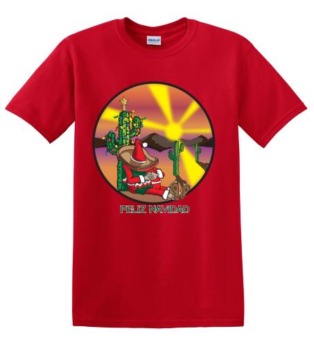 Epic Adult/Youth Feliz Navidad Cotton Graphic T-Shirts