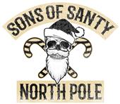 Epic Ladies Sons of Santy V-Neck Graphic T-Shirts