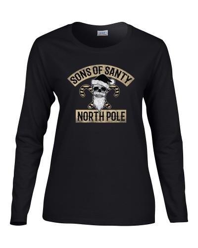 Epic Ladies Sons of Santy Long Sleeve Graphic T-Shirts. Free shipping.  Some exclusions apply.