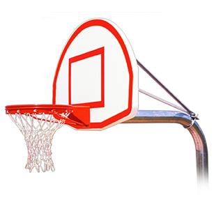 RuffNeck Max EXT (60" offset) Direct Bury Basketball Sys. with 36x54 fan-shaped alum. board