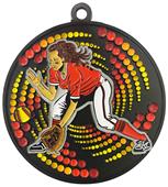 2.75" Sport Vortex Black Softball Award Medals