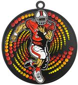 2.75" Sport Vortex Black Football Award Medals