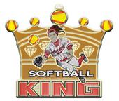 Epic 2.8" Sport King Antique Gold Softball Award Medals