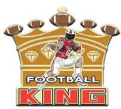 Epic 2.8" Sport King Antique Gold Football Award Medals