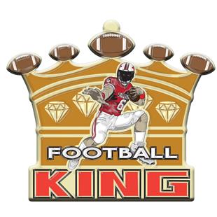 Epic 2.8" Sport King Antique Gold Football Award Medals