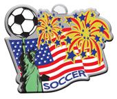 Epic 2.9" Patriotic Liberty Antique Soccer Award Medals