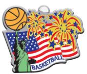 Epic 2.9" Patriotic Liberty Basketball Award Medals