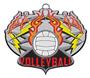 Epic 3" Bolt & Flames Antique Volleyball Award Medals