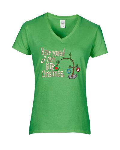 Epic Ladies Little Christmas V-Neck Graphic T-Shirts. Free shipping.  Some exclusions apply.