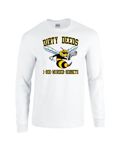 Epic Dirty Deeds Long Sleeve Cotton Graphic T-Shirts. Free shipping.  Some exclusions apply.