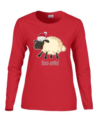 Epic Ladies Fleece Navidad Long Sleeve Graphic T-Shirts