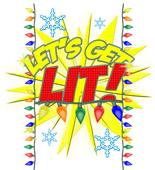 Epic Ladies Let's Get Lit V-Neck Graphic T-Shirts