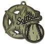 Epic 2.7" Vintage Antique Gold Softball Award Medals