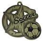 Epic 2.7" Vintage Antique Gold Soccer Award Medals