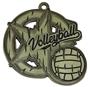 Epic 2.7" Vintage Antique Gold Volleyball Award Medals
