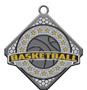Epic 2.75" Circle Diamond Antique Basketball Award Medals