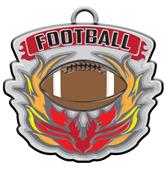 Epic 2.7" Phoenix Antique Silver Football Award Medals