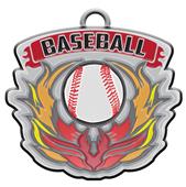 Epic 2.7" Phoenix Antique Silver Baseball Award Medals