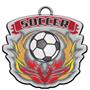 Epic 2.7" Phoenix Antique Silver Soccer Award Medals