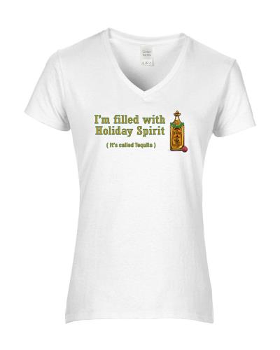 Epic Ladies Holiday Tequila V-Neck Graphic T-Shirts. Free shipping.  Some exclusions apply.