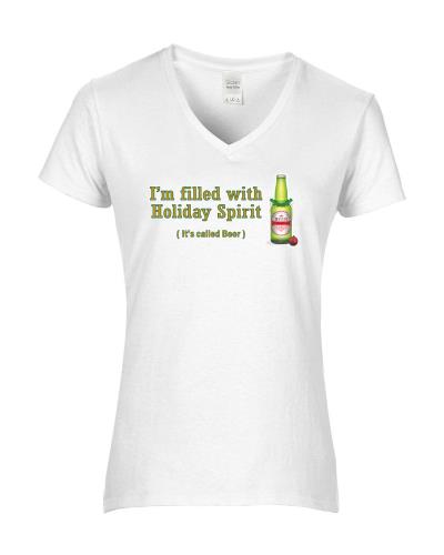Epic Ladies Holiday Beer V-Neck Graphic T-Shirts. Free shipping.  Some exclusions apply.