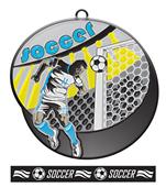 Epic 2.75" Showtime Black Soccer Award Medal & Ribbon