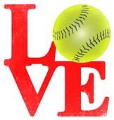 Epic Adult/Youth Love Softball Cotton Graphic T-Shirts