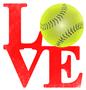 Epic Adult/Youth Love Softball Cotton Graphic T-Shirts